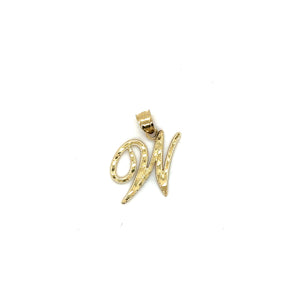 10k Gold Cursive Letter Pendant