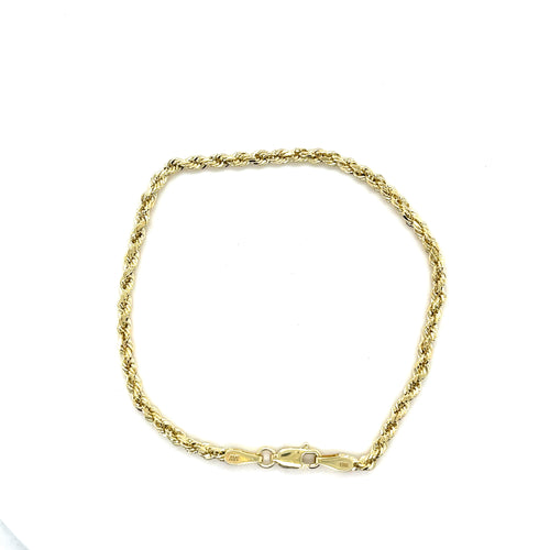 10k Gold Rope Bracelet