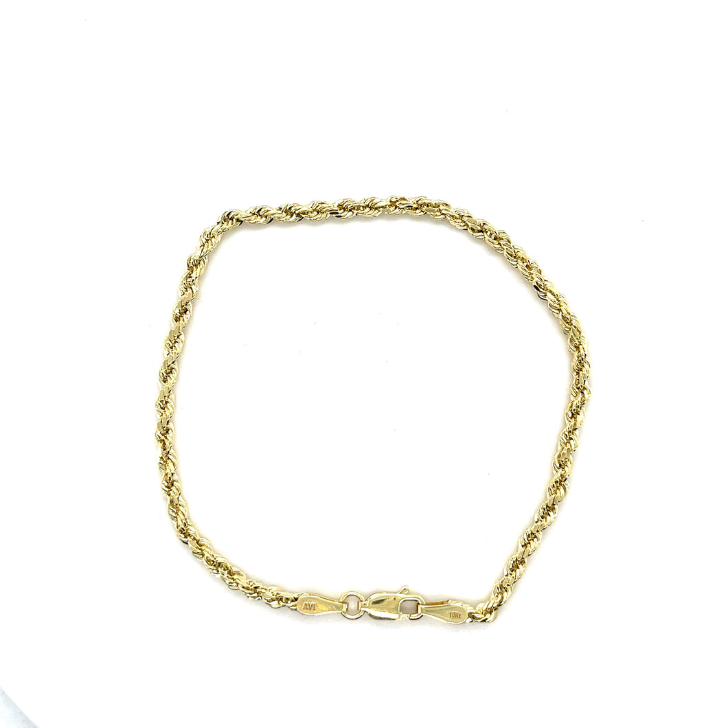 10k Gold Rope Bracelet