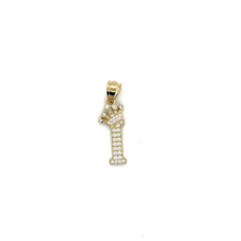 Load image into Gallery viewer, 10k Gold Crown Letter Pendant