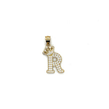 Load image into Gallery viewer, 10k Gold Crown Letter Pendant