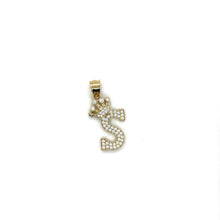 Load image into Gallery viewer, 10k Gold Crown Letter Pendant