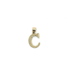 10k Gold Initial Pendant