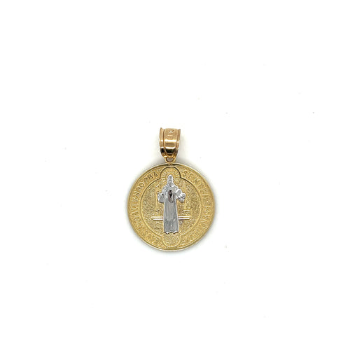 10k Gold Saint Benedict Coin Pendant