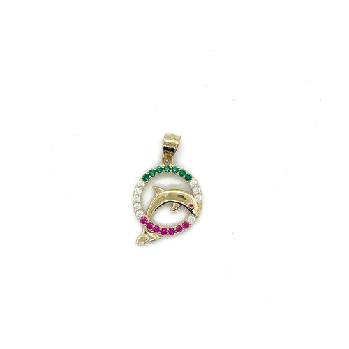 10k Gold Dolphin Pendant