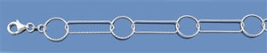 Sterling Silver Open Circle Italian Chain