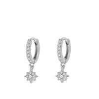 Sterling Silver Hoop w/ Charm Earrings