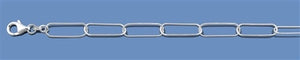 Sterling Silver Wired Staple Ankle Bracelet