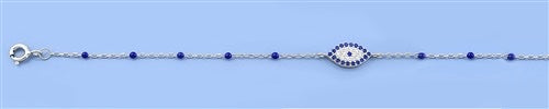 Sterling Silver Evil Eye Bracelet