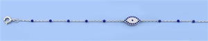 Sterling Silver Evil Eye Bracelet