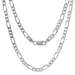 Sterling Silver Figaro Link Bracelet 5.5mm