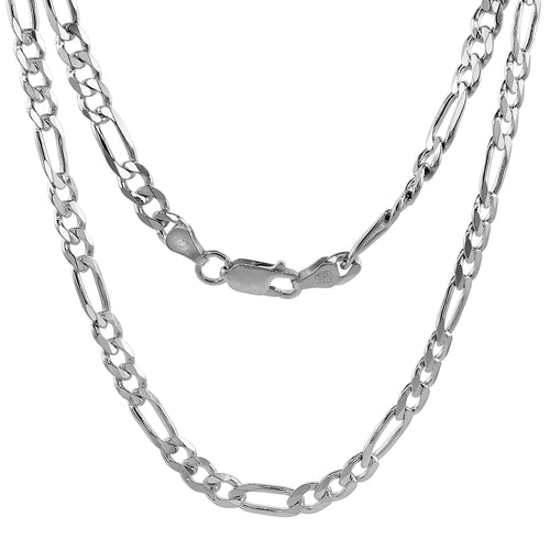 Sterling Silver 5.5mm Figaro Link Chain