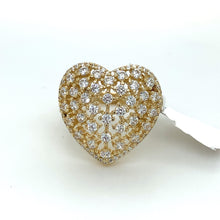 Load image into Gallery viewer, 14K Gold Heart Cz Ring