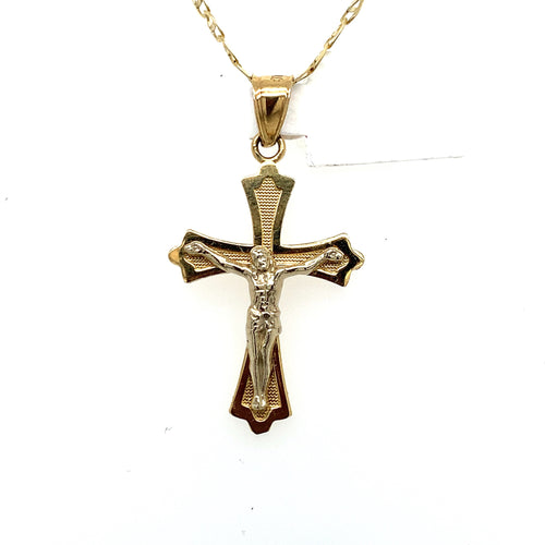 14K Gold Christ Cross Pendant