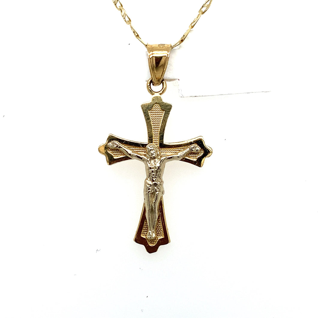 14K Gold Christ Cross Pendant