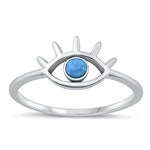 Sterling Silver Lab Opal Ring