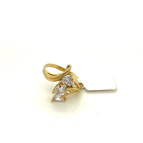14K Gold Cz Ring