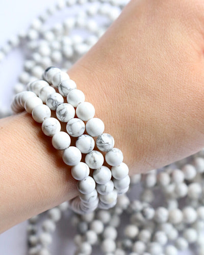 Natural Stone Howlite Bracelet