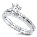 Sterling Silver Wedding Ring Sets
