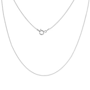 Sterling Silver Thin Pallini Bead Ball Chain Necklaces & Bracelets 1.2mm Nickel Free Italy
