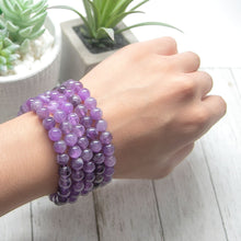 Load image into Gallery viewer, Natural Stone Amethyst Bracelet