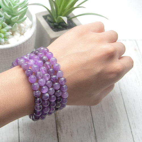 Natural Stone Amethyst Bracelet
