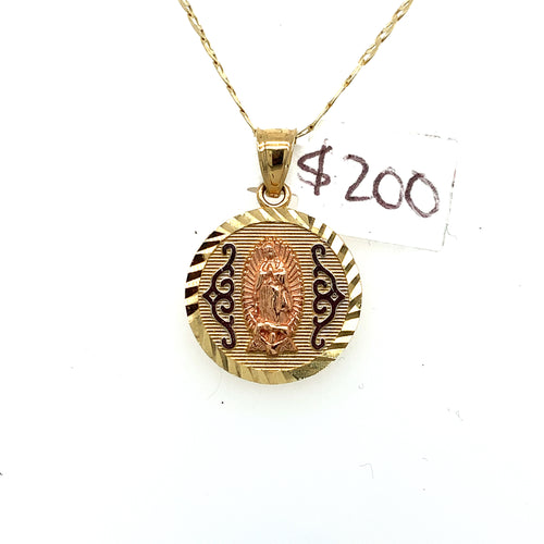 14K Lady of Guadalupe pendant