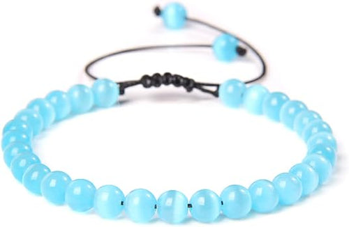Natural Stone Aquamarine Adjustable Bracelet