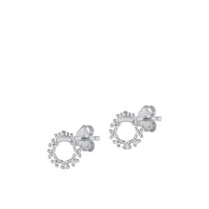Sterling Silver Crown Earring