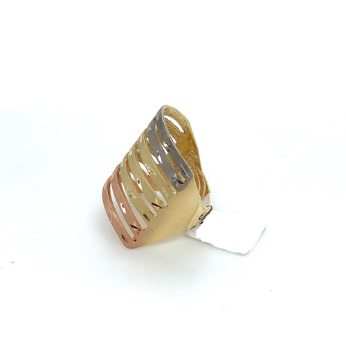 14K Tri Gold Lines Rings
