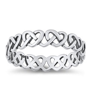 Silver Ring - Hearts