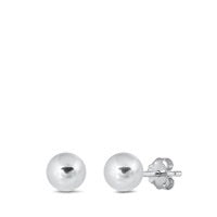 Load image into Gallery viewer, Silver Ball Stud Earrings