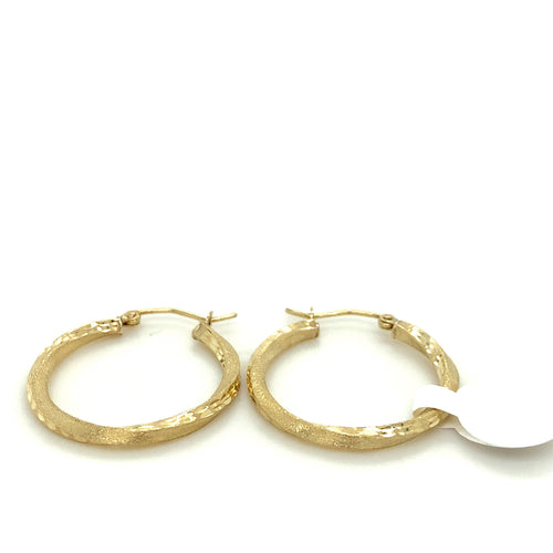 10K Gold Twisted Hoops