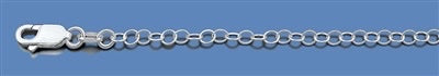 Sterling Silver Round Rolo Italian Chain