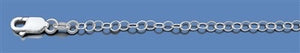 Sterling Silver Round Rolo Italian Chain