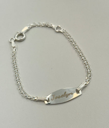 Sterling Silver Childrens ID Bracelet