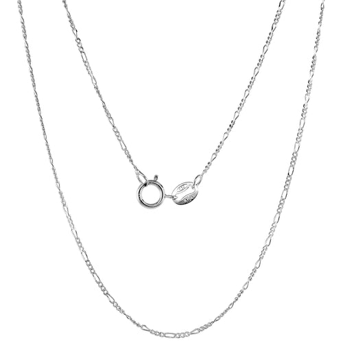 Sterling Silver 1mm Figaro Link Chain