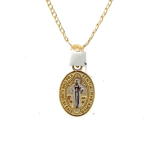 14K Gold Saint Benedict Pendant
