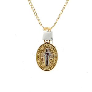 14K Gold Saint Benedict Pendant