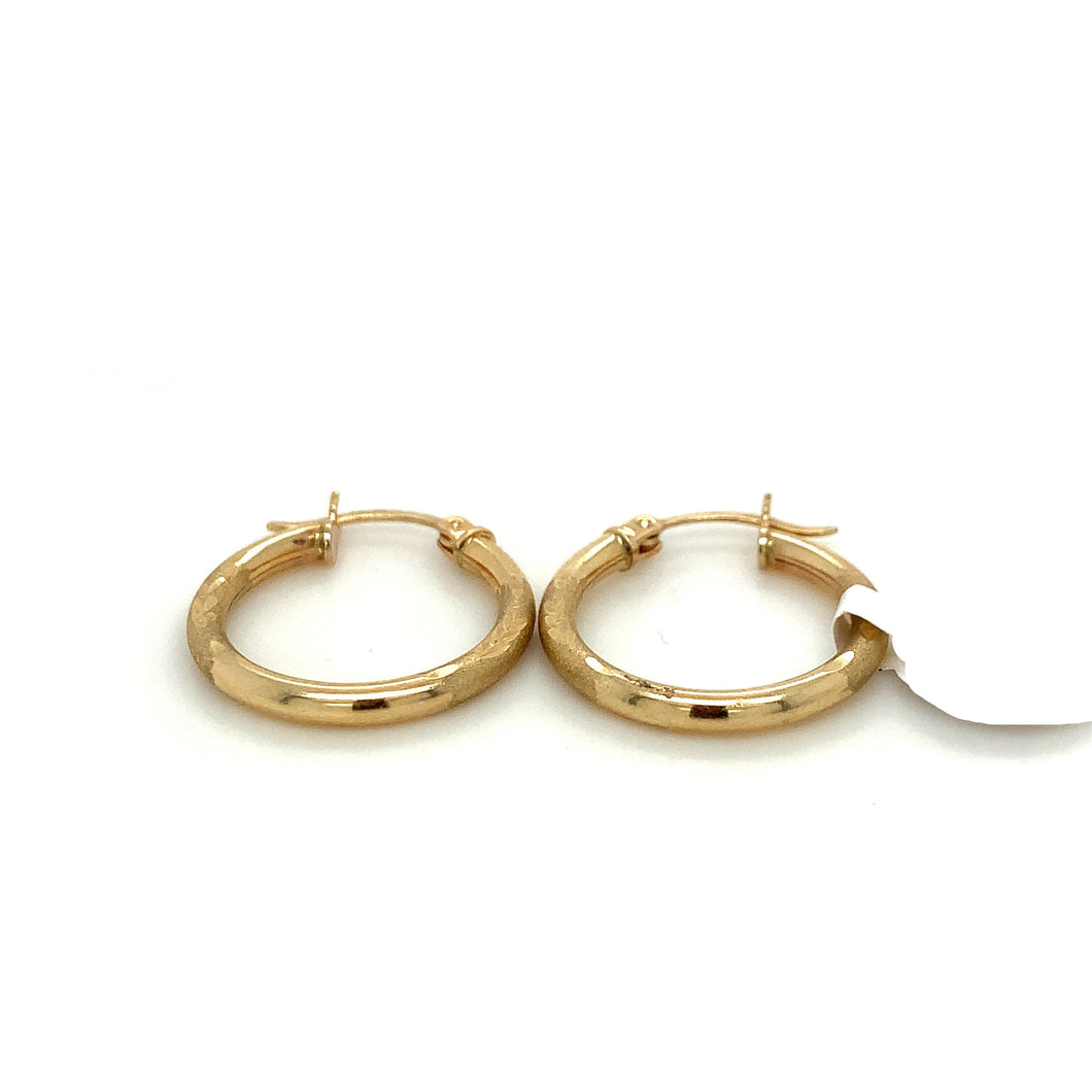 10k Gold Solid Hoops