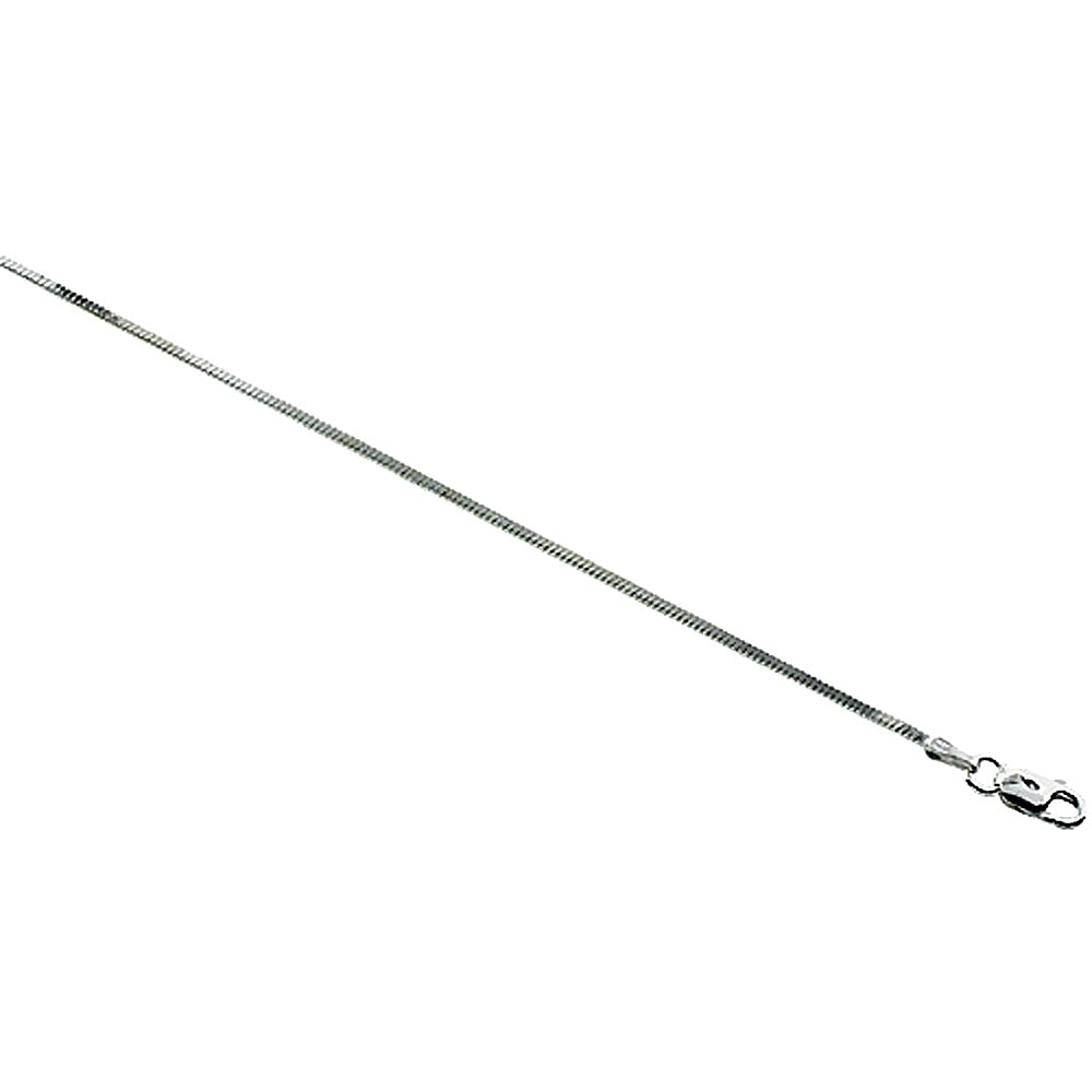 Sterling Silver Square Snake Chain Necklaces & Bracelets 1mm thin Nickel Free Italy