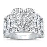 Sterling silver Cz Heart Ring