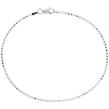Load image into Gallery viewer, Sterling Silver Faceted Pallini Bead Ball Chain Necklaces  1.8mm Nickel Free Italy, 7-30 inch