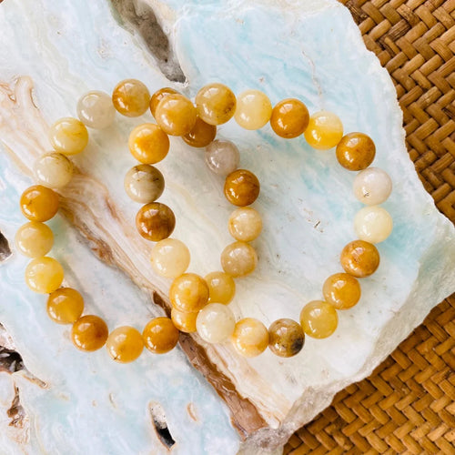 Natural Stone Yellow Agata Bracelet