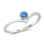 Sterling Silver lab opal RIn