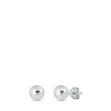 Load image into Gallery viewer, Silver Ball Stud Earrings