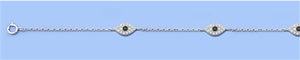 Sterling Silver Evil Eye Anklet
