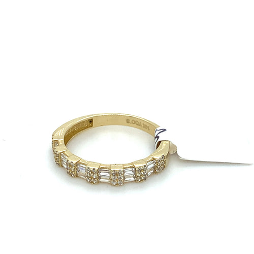 14K Gold Square Cz Ring