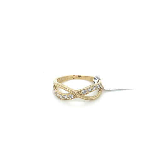 14K Gold Infinity Cz Ring