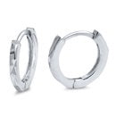 Silver Huggie Hoops Diamond Cut